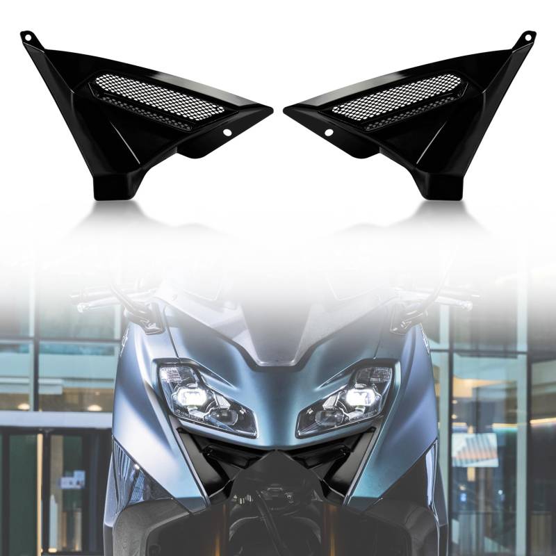 Motorrad Scheinwerferschutz Frontlampenabdeckung für Yamaha TMAX 560 Tech Max 2022-2023 PSLER Lampenschirm Lens Protector Motorrad Zubehör(Glänzendes Schwarz) von psler