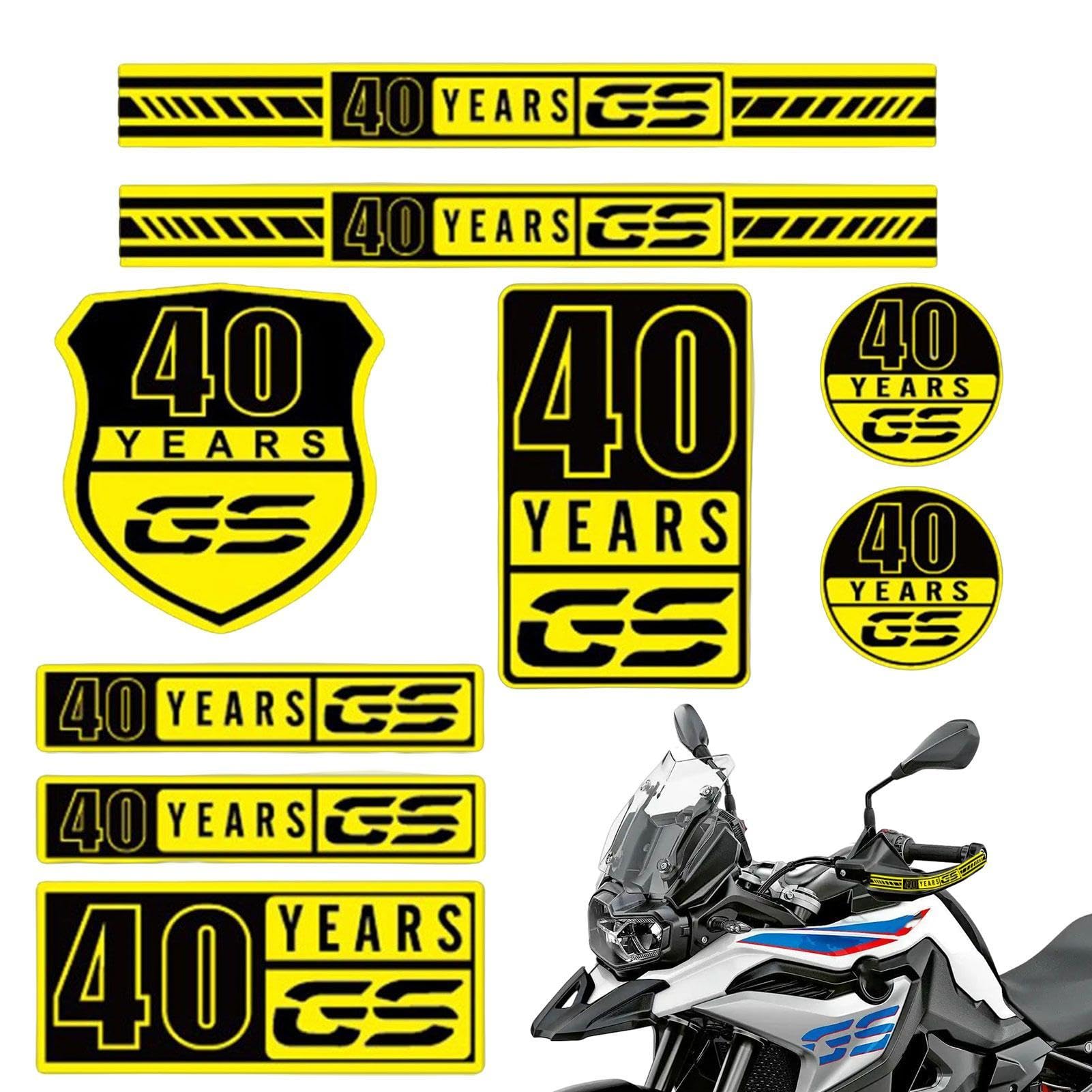 puzzlegame 40 Jahre GS Motorradaufkleber | GS 40 Jahre Motorrad Handschutz Aufkleber | GS Faring Shock Zubehör Aufkleber für F650/700/800/850GS G310GS R1200/1250GS von puzzlegame