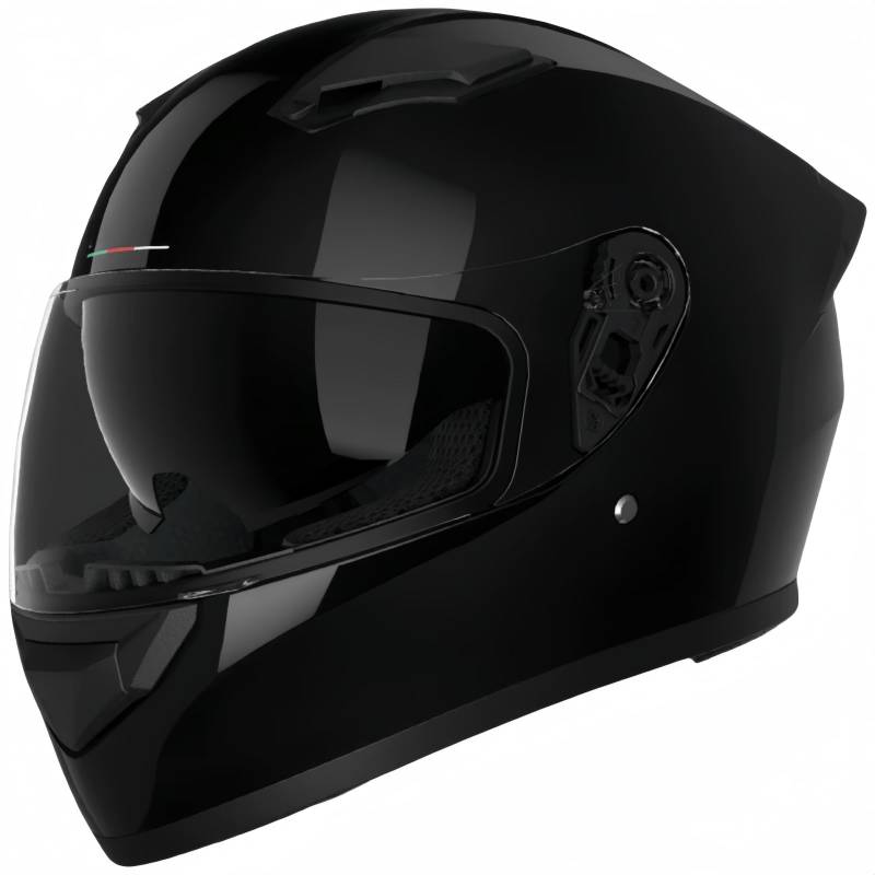 Motorradhelm, Herren-Integralhelm, ECE-Integralhelm mit Schweißableitung, Spoiler, Lüftungsschlitzen, Kratzfeste UV-Brille, Leichter Motorradhelm, 36 x 25 x 24 cm(G) von pykaaiiu