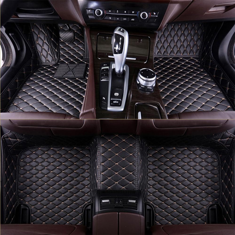 Für Audi TT Coupe (FV3FVP) 2015-2020 Autos, Hochwertige Ledermatten für Schutz bei jedem Wetter, luxuriösen Stil und Wasserdichtigkeit,B/BlackBeige von qsms01