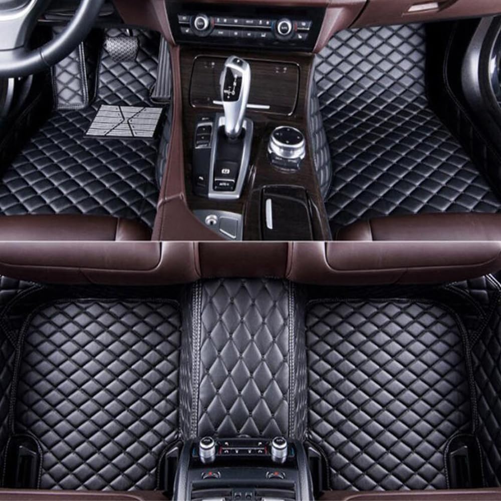 Für Seat Cordoba Vario (6K5) Wagon 1996-2002 Autos, Hochwertige Ledermatten für Schutz bei jedem Wetter, luxuriösen Stil und Wasserdichtigkeit,A/Black von qsms01