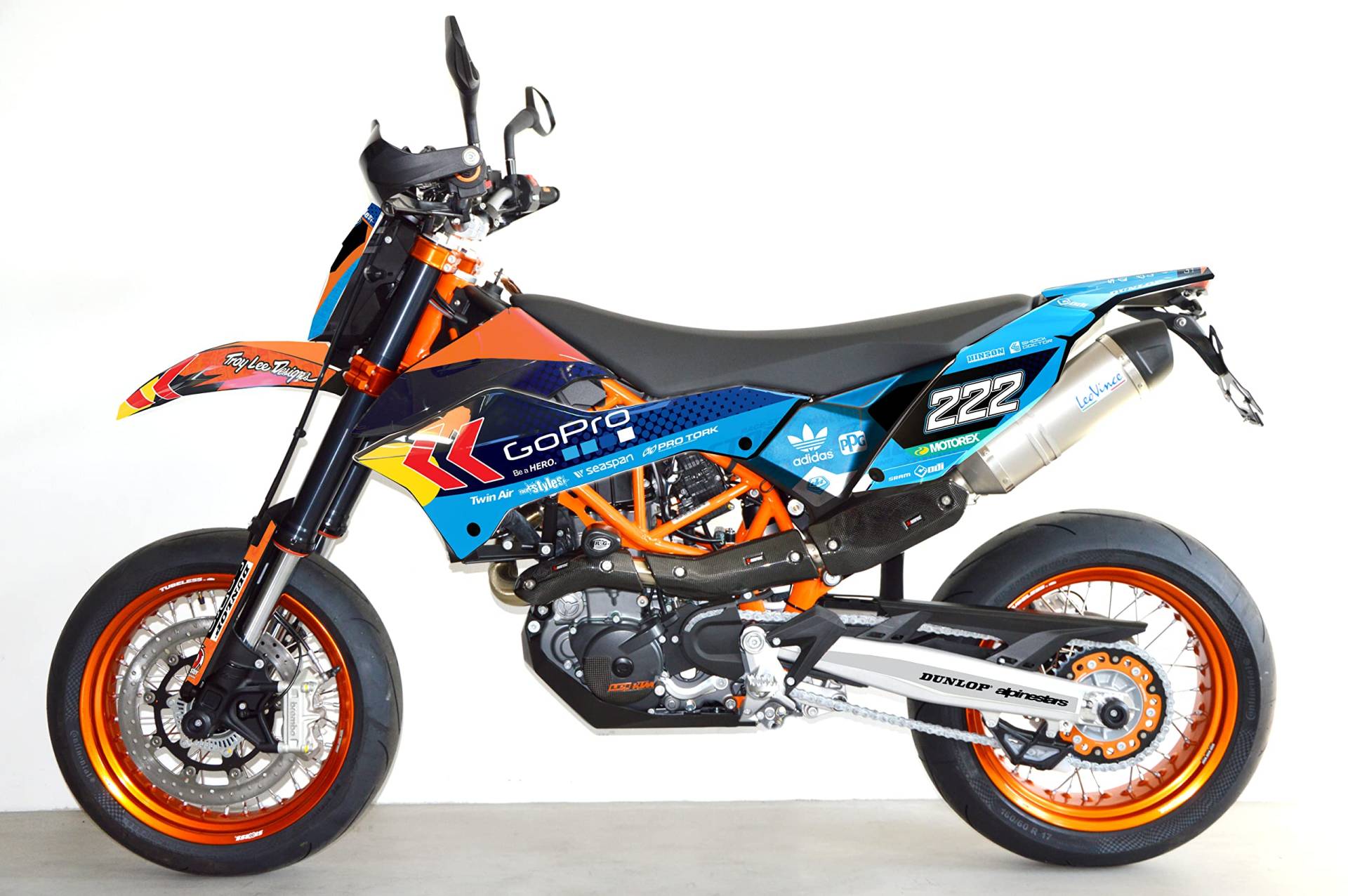 Aufkleber kompatibel mit KTM 690 SMC SMC/R Enduro (08-17) | Factory DEKOR Decals KIT Aufkleber Graphics (2013) von race-styles