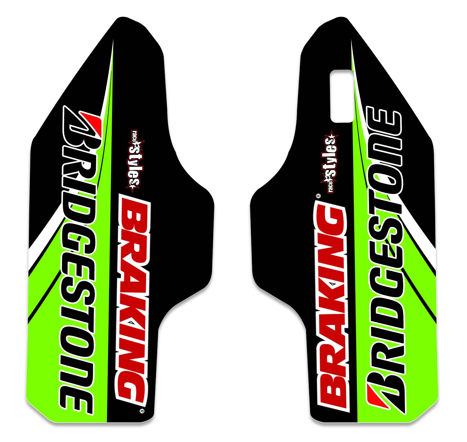 Kawasaki Gabelprotektoren Dekor Aufkleber - Fork Sticker Decals || KXF 250 450 2018 von race-styles