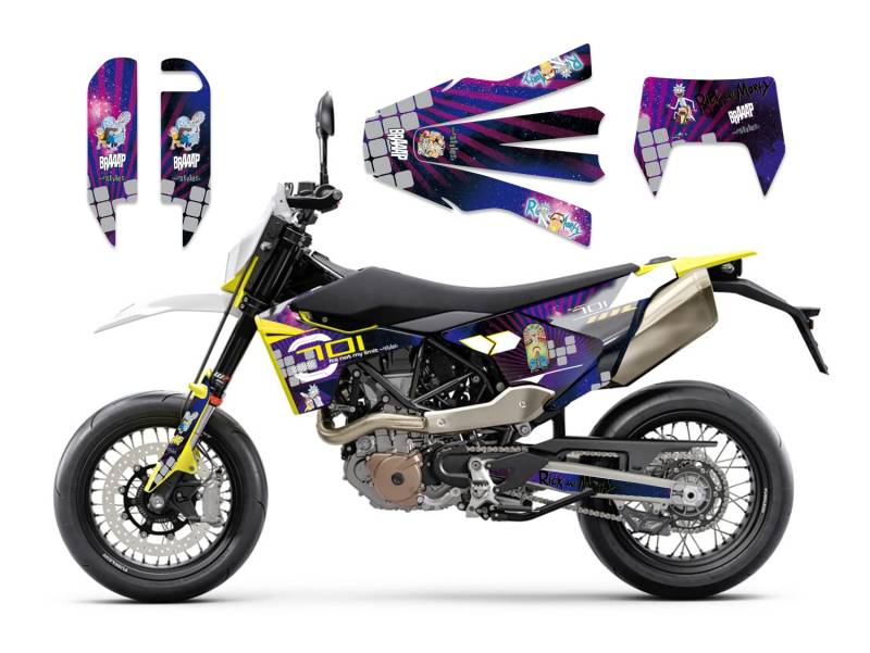 race-styles Aufkleber kompatibel mit Husqvarna 701 Supermoto | Dekor Design Rick-Morty von race-styles