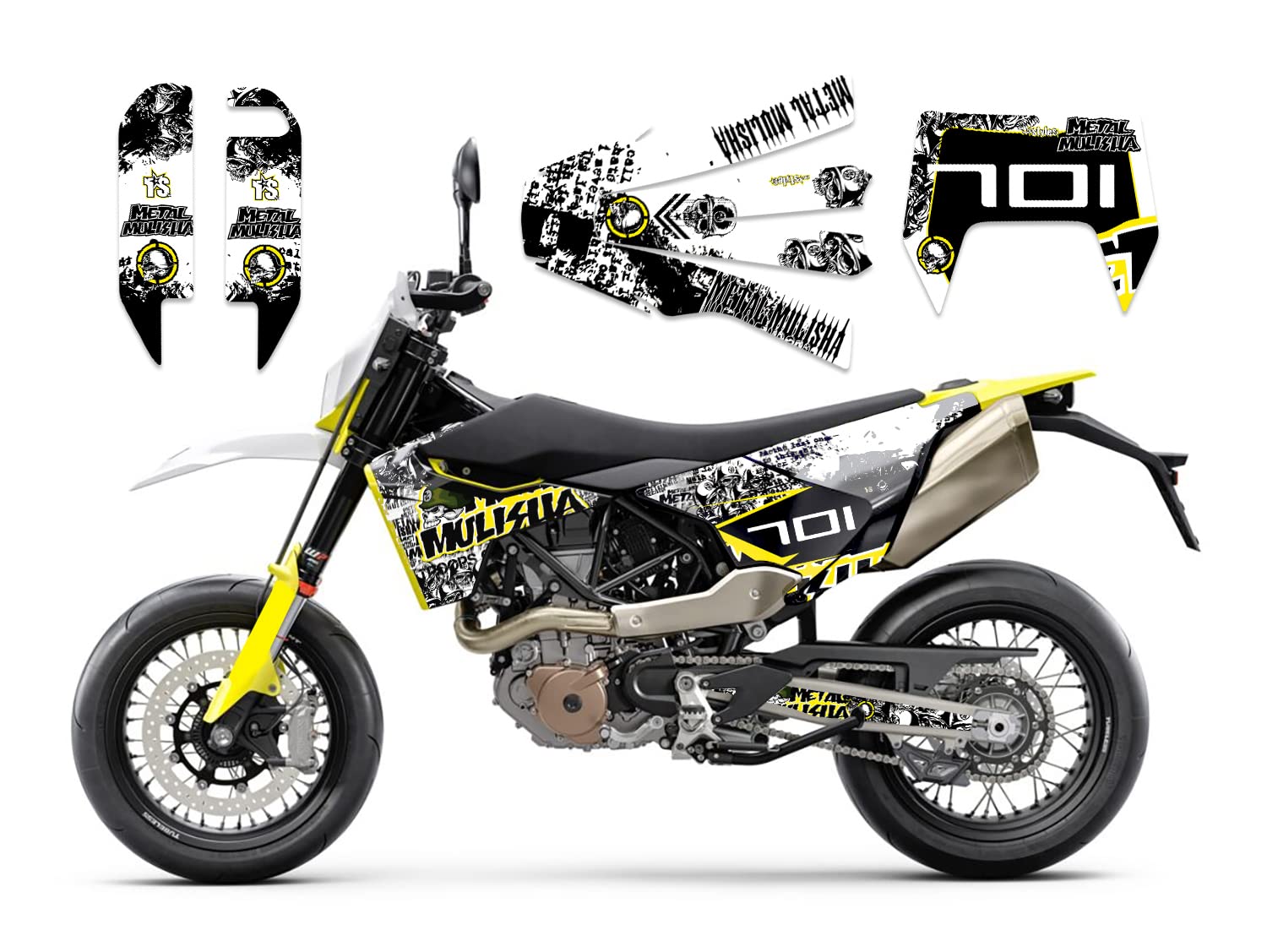 race-styles Aufkleber kompatibel mit Husqvarna 701 Supermoto | Dekor Design mulishia von race-styles