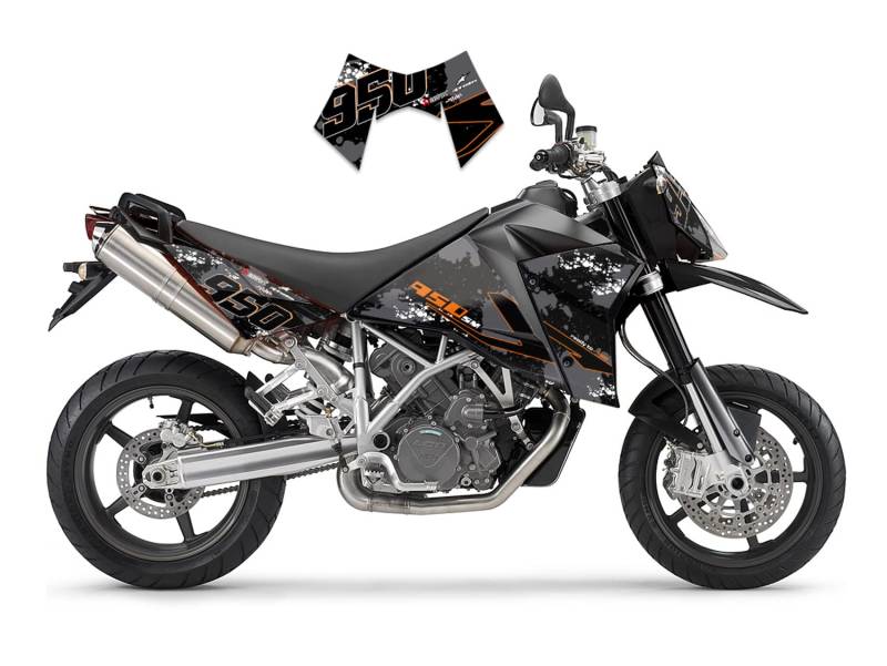 race-styles Aufkleber kompatibel mit KTM 950 Supermoto R | KTM 950 SuperEnduro R Dekor Grey (KTM 950 SuperEnduro R) von race-styles