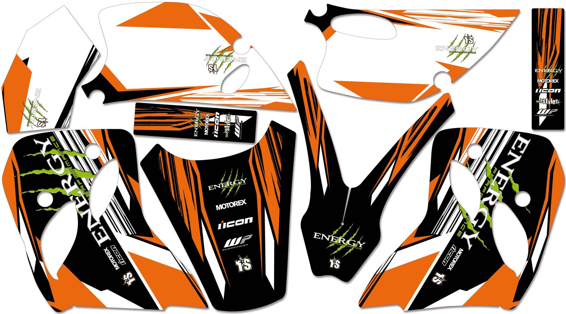 race-styles Aufkleber kompatibel mit KTM LC4 ab 1994-1998 LC4 EGS SC 400 | LC4 Duke SX SC EGS 620 | DEKOR Decals Graphics von race-styles