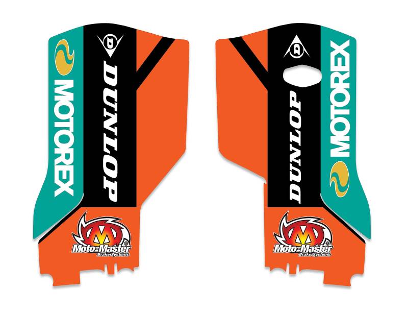 race-styles Gabel Aufkleber kompatibel mit KTM SXF EXCF 125-500 2023 DEKOR Decals im Motorex Gabelprotektoren von race-styles