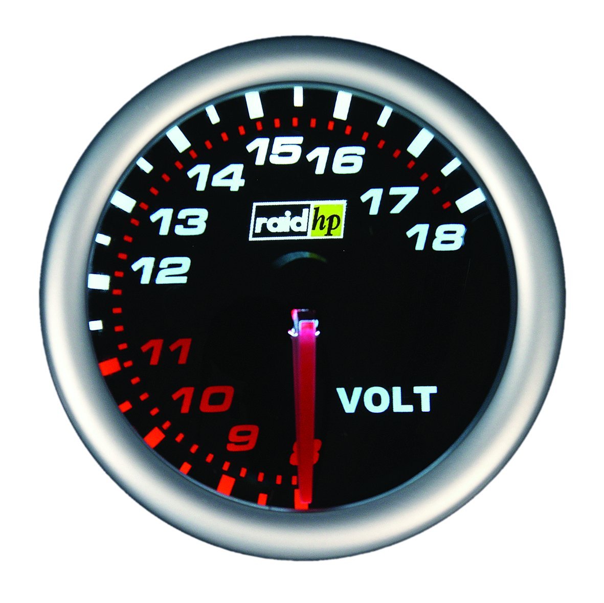 Raid HP hp 660245 Kfz Einbauinstrument Voltmeter Messbereich 8-18V NightFlight Weiß, Rot 52mm von Raid HP