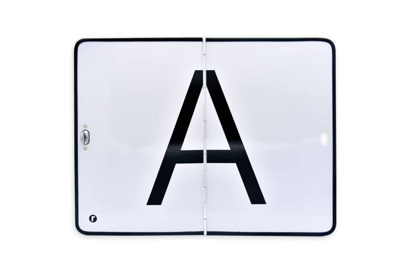 A-Tafel Klavierscharnier vertikal | A-Schild für Abfalltransport aus Aluminium | Klavierscharnier | vertikal klappbar | Kantenschutz wählbar | 400x300 mm | Warntafel Abfallschild (mit Kantenschutz) von reflecto