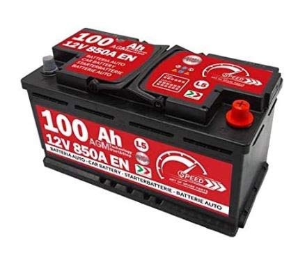 AUTOBATTERIE SPEED AGM Start&Stop - 100Ah 850A 12V von ricambi auto smc