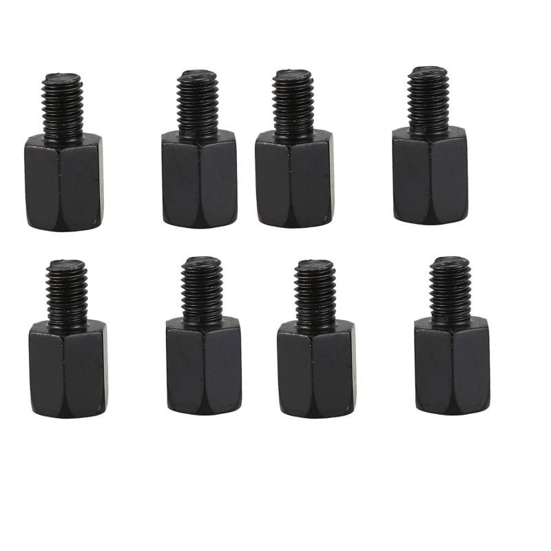 rieder 8 PCS Mirror Adapter KONVERTER im UHRZEIGERSINN 8MM BIS 10MM SCHWARZ von rieder