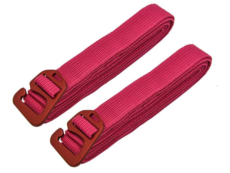 riemot Spanngurt Koffergurt mit Haken Allzweckgurt Packriemen für Outdoor, Sport - 2 Stück, ca.200 cm Länge, 2 cm Breite - Rosa von riemot