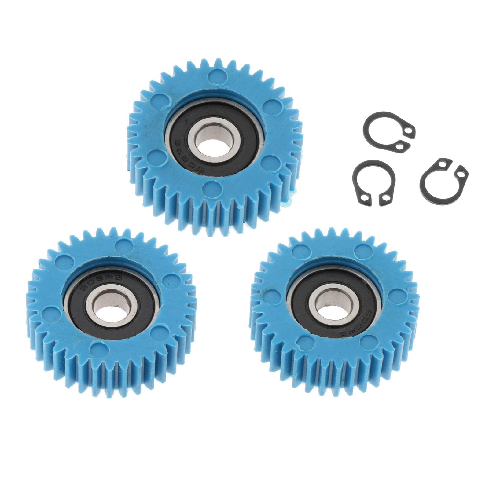 rockible 3-teiliges 36T Planetengetriebe Motor Ersatzteilset für Elektrofahrzeuge, Elektrofahrräder, Nylonblau von rockible