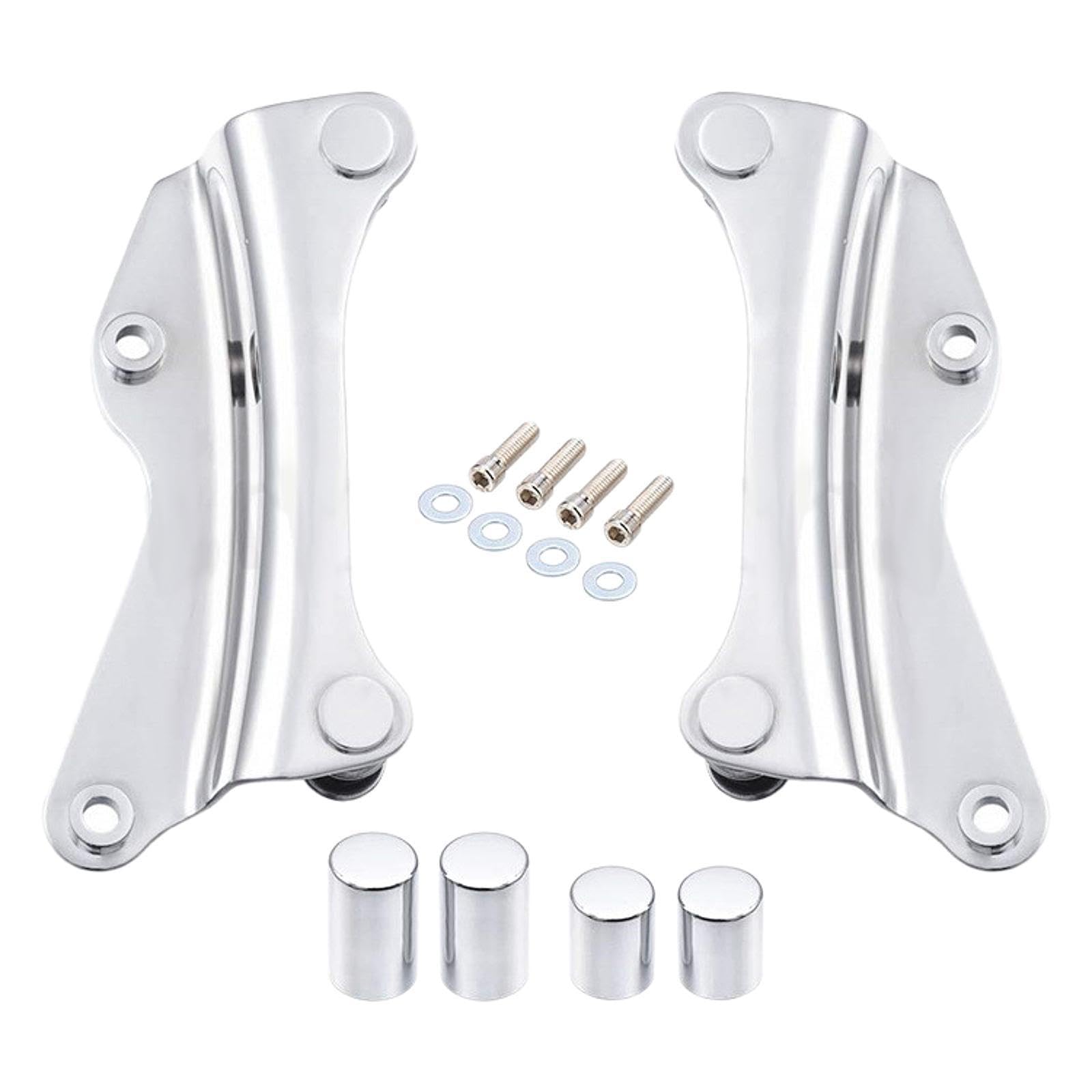 rockible 4 Punkt Docking Hardware Kit Ersatzprofi, Premium Ersatzteile Tragbares Hochleistungs Motorradzubehör, Silber von rockible