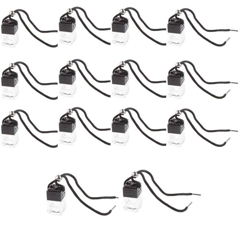 rockible Dunkles Glas Behälter Duftspender Auto Dekoration, 14pcs Schwarz von rockible