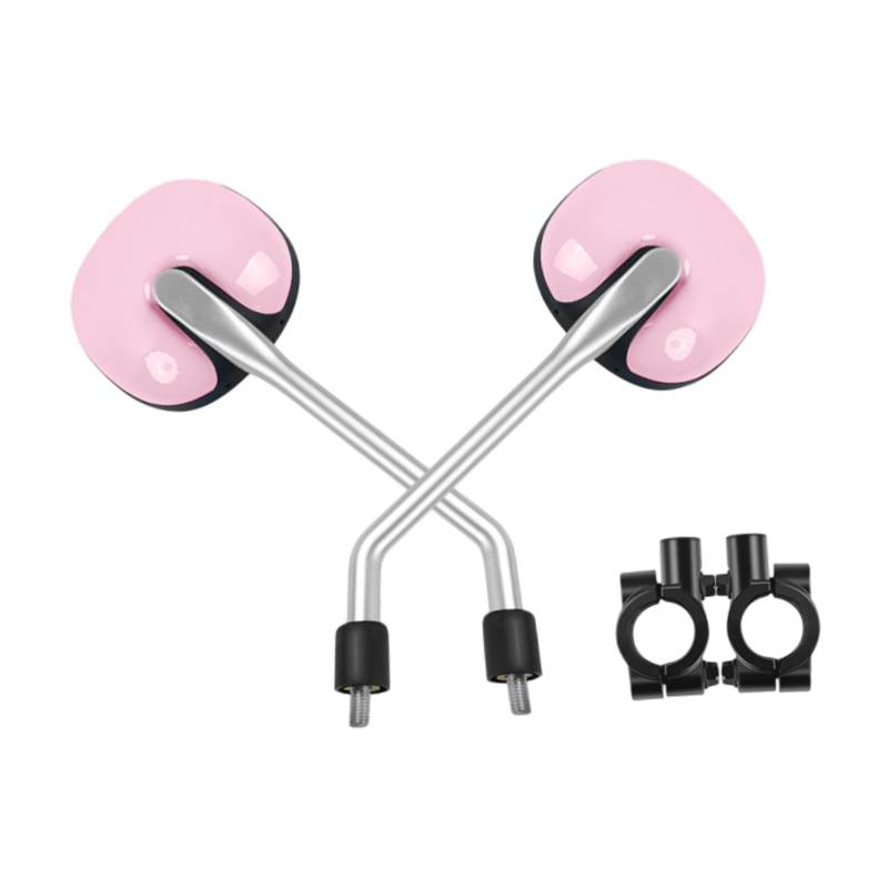 rockible Einstellbare Elektrofahrradspiegel-Set Rundspiegel einfach zu installieren Seitenspiegel für 17-22 mm/0,67-0,86 Zoll-Lenker, Rosa von rockible