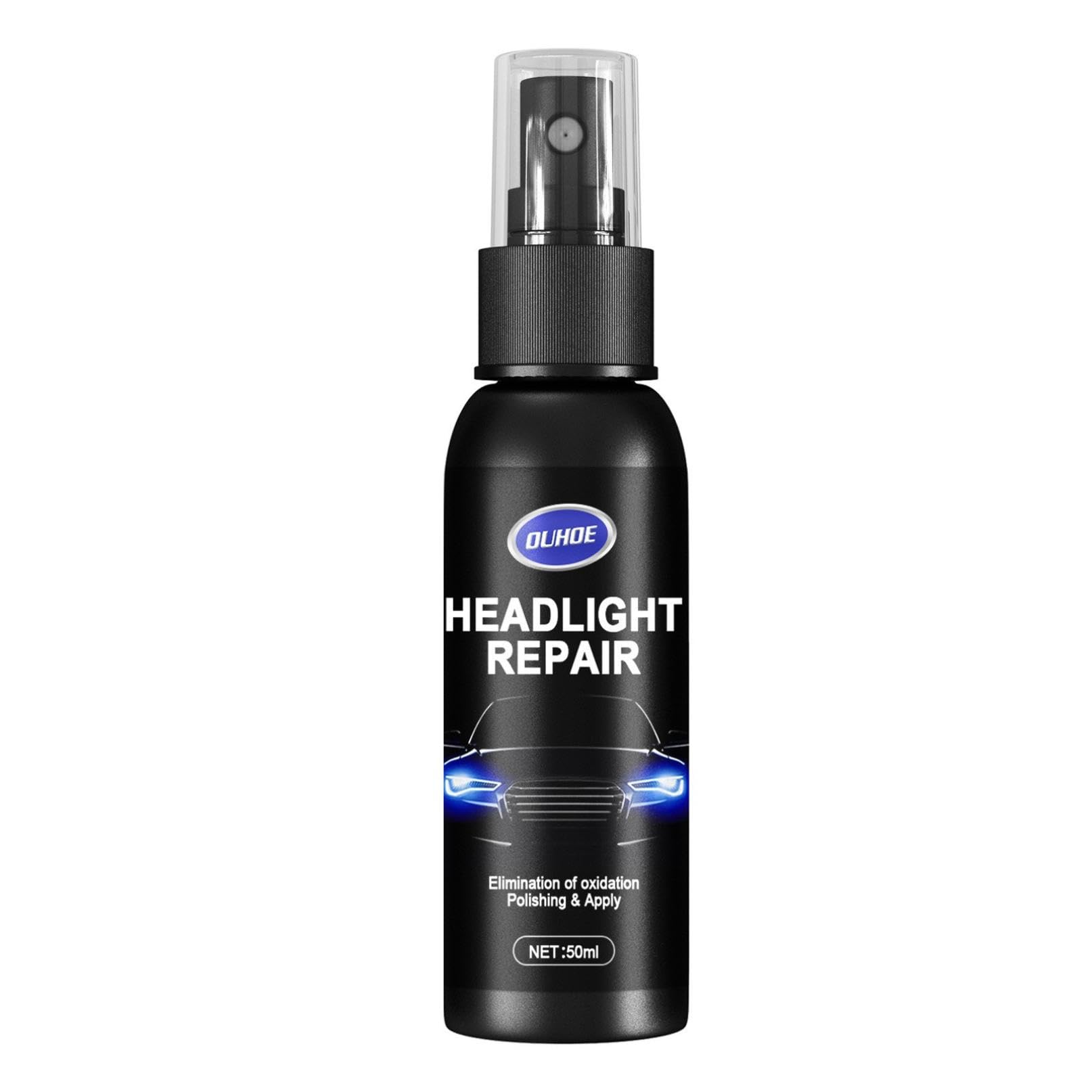 Autoscheinwerfer Reparatur Spray,Universal Autoscheinwerfer-Reparaturflüssigkeit,Auto-Scheinwerfer-Politur,Auto Scheinwerfer Polieren Renovierung Fluid Scheinwerfer für Reparierte Vergilbte (50ML) von routinfly