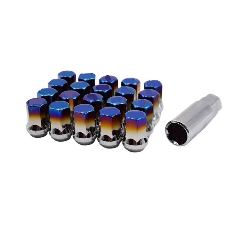 runhuabaihuo 17HEX 20 Stück/Set gebrannter blauer Stahl for Autofelgen, Radmuttern mit geschlossenem Ende, M12 x 1,5/M12 x 1,25(M12x1.25) von runhuabaihuo