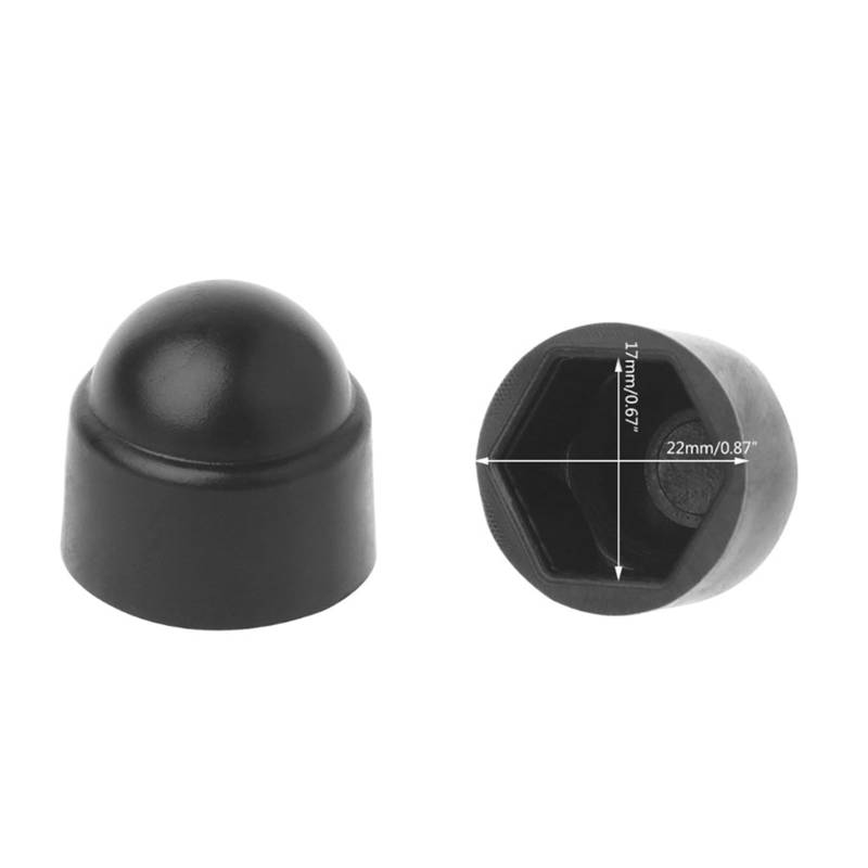 runhuabaihuo 4-16Pcs Dome Auto Tür Schraube Schutz Kappe Abdeckung Freigelegten Sechskant Kunststoff M6 M8 M10 M12 Bolzen Muttern for Corolla Rav4(M10,16Pcs) von runhuabaihuo