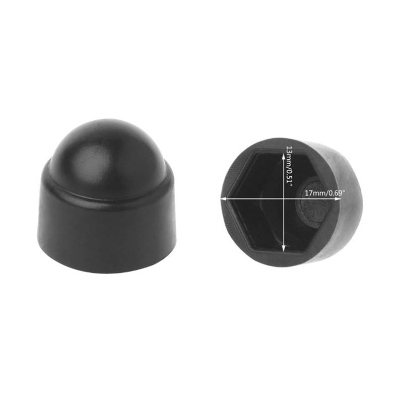 runhuabaihuo 4-16Pcs Dome Auto Tür Schraube Schutz Kappe Abdeckung Freigelegten Sechskant Kunststoff M6 M8 M10 M12 Bolzen Muttern for Corolla Rav4(M8,16Pcs) von runhuabaihuo