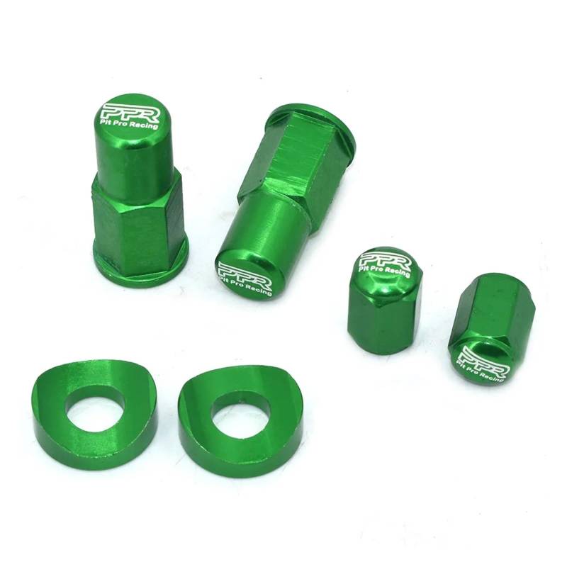 runhuabaihuo Dirt Bike Rim Lock Muttern Schrauben Spacer Motocross Ventil Kappe for CRF 250R 450R 250X 450X 250 450 450RX 250RX CR 125 250 CR250(Green- B) von runhuabaihuo