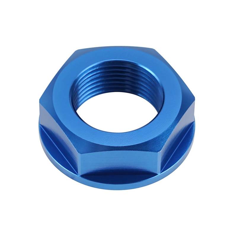 runhuabaihuo For CR125R CR250R 00-07 CRF450L CRF250RX CRF450RX CRF 250 450 R/X M22 Hinterrad Achse Welle Kontermutter Schraube Felge(Blue) von runhuabaihuo