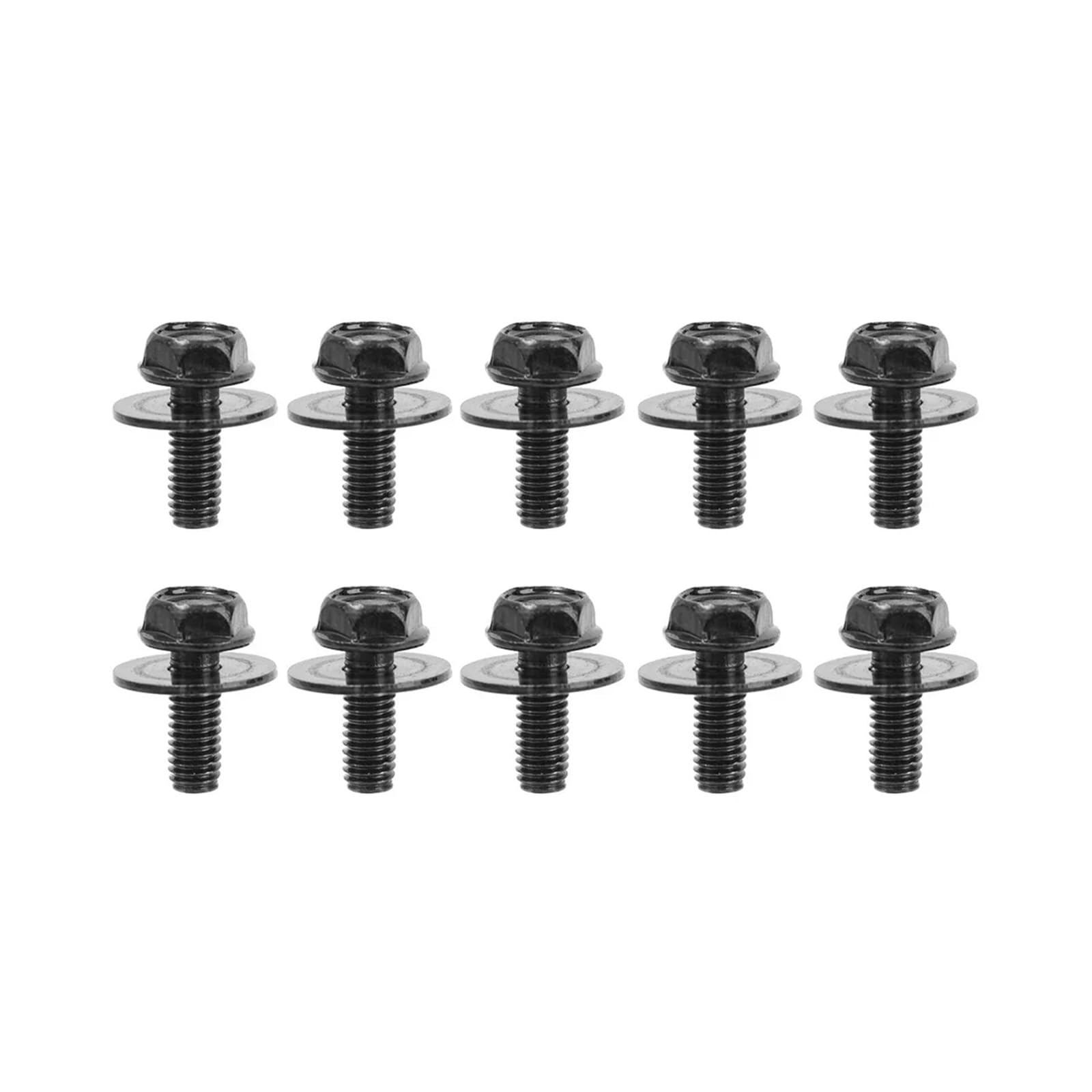 runhuabaihuo Karosserieschrauben, U-Typ-Mutter-Clips, M6, Auto-Stoßstangen-Kotflügel-Niete, Motorabdeckung, Unterboden, Spritzschutz, Liner-Schrauben-Clips(10pcs Screw) von runhuabaihuo