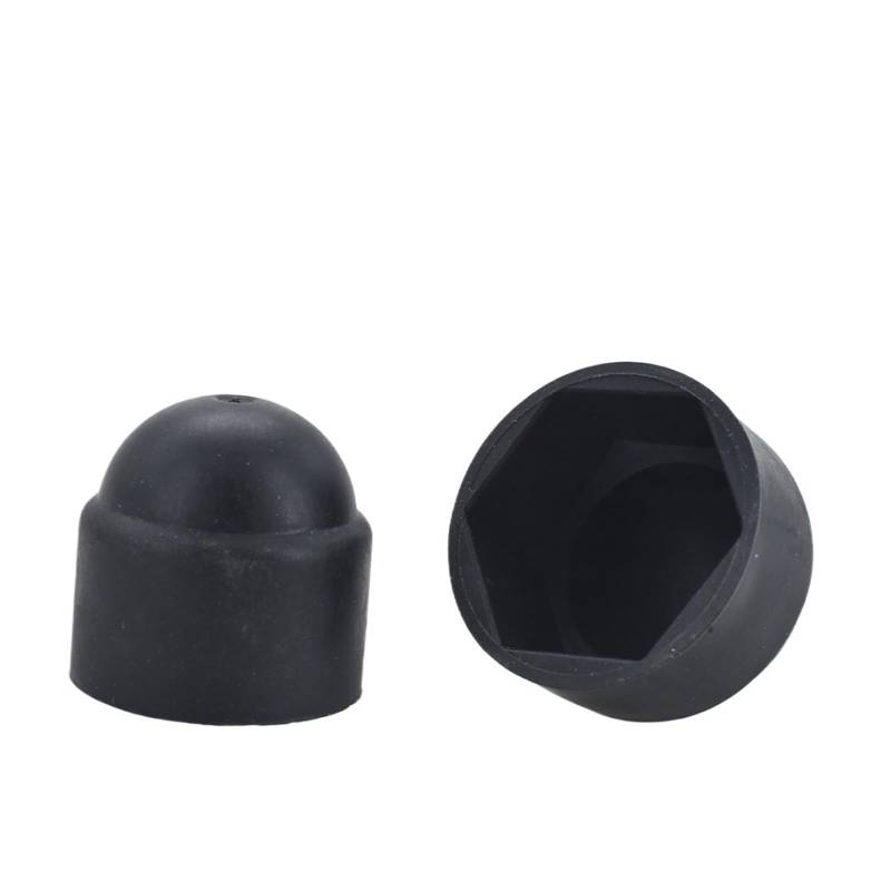 runhuabaihuo M4-M24 Schwarz Weiß PE Schutz Abdeckung Kappe Mutter Dome Buchse Hex Acorn Kunststoff Sechskantschrauben Mutter for Auto Rad außen Dekoration(Black,M3x6x9 (50Pcs)) von runhuabaihuo