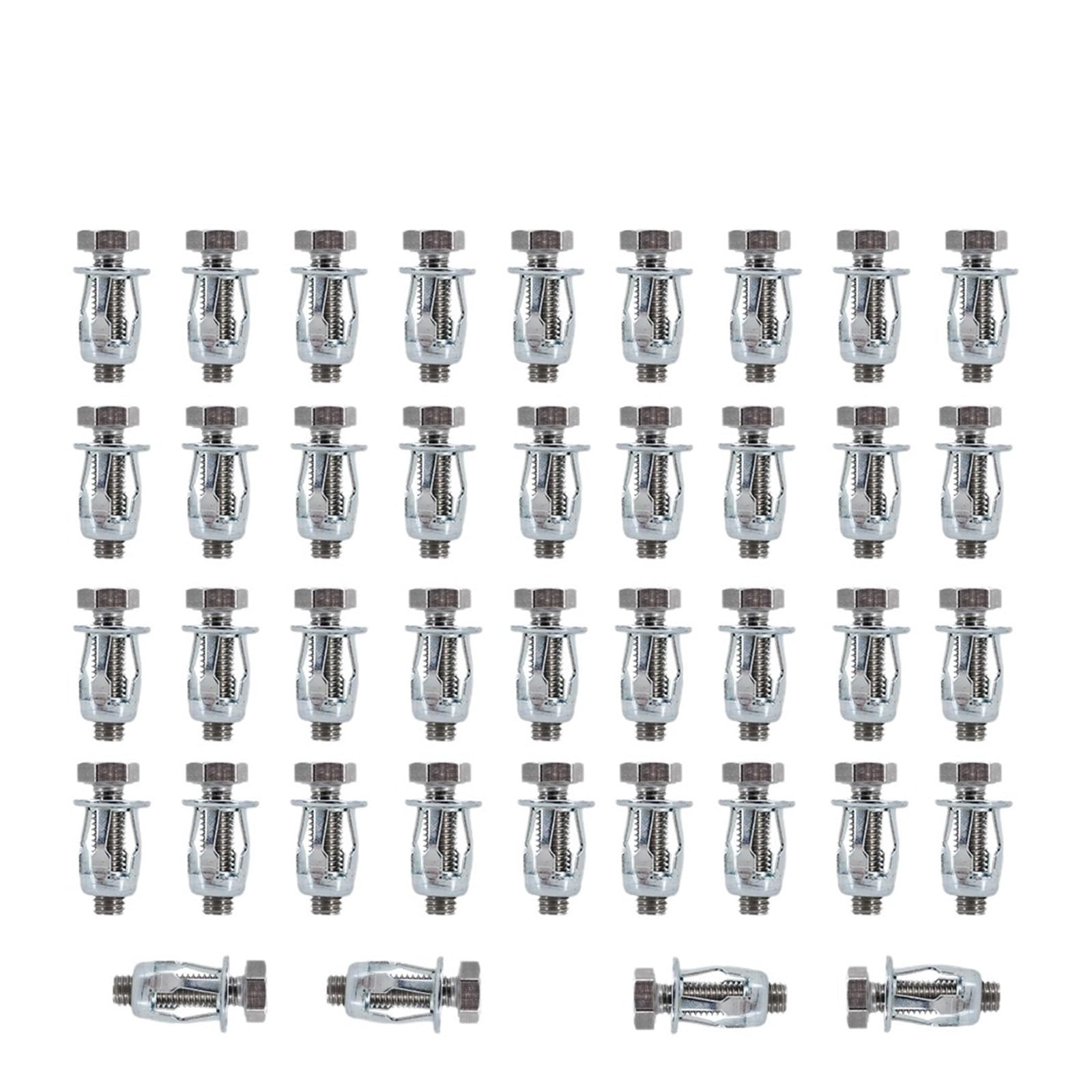 runhuabaihuo M4 M5 M6 M8 Blütenblattmutter Schwarz 12,9 Kohlenstoffstahl Außensechskantschraubensatz Wagenheber-Sicherungsmuttern Auto 304 Edelstahl Metallschraube(Zinc Screw Nut 40Set,M8x30) von runhuabaihuo