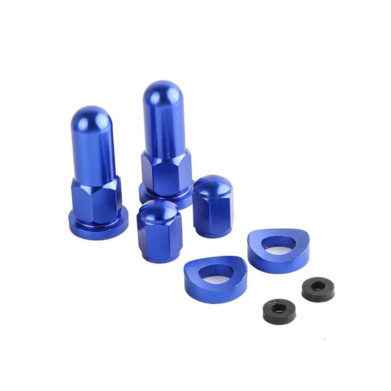 runhuabaihuo Motocross CNC Ventilkappe Dirt Bike Rim Lock Muttern Schrauben Spacer for YZ250F YZ450F WR250R WR450R WR250F WR450F Teil(Blue 1set B) von runhuabaihuo