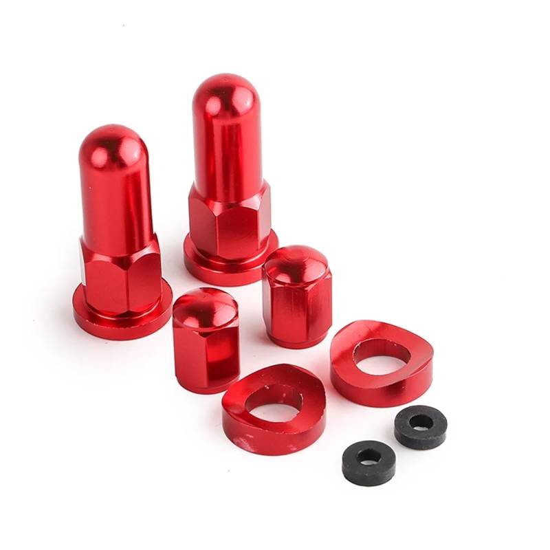 runhuabaihuo Motocross CNC Ventilkappe Dirt Bike Rim Lock Muttern Schrauben Spacer for YZ250F YZ450F WR250R WR450R WR250F WR450F Teil(Red 1set B) von runhuabaihuo