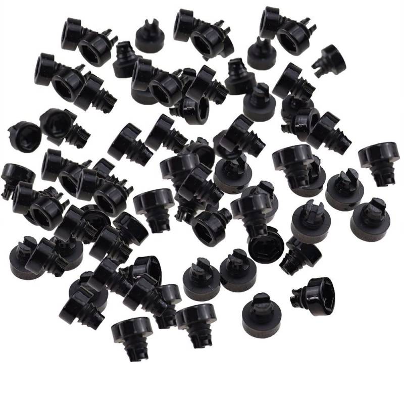 100 Stück 7,5 mm Auto-Radnieten, Ersatz-Kunststoffnägel, Reifenmuttern, Stehbolzen, Bolzen, Nieten, kompatibel mit Felgenlippendekoration(BLACK-100PCS) von sDtESNB