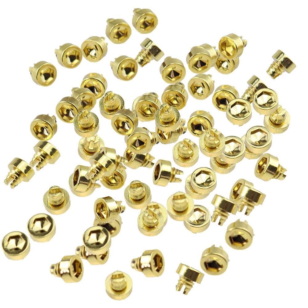 100 Stück 7,5 mm Auto-Radnieten, Ersatz-Kunststoffnägel, Reifenmuttern, Stehbolzen, Bolzen, Nieten, kompatibel mit Felgenlippendekoration(GOLD-100PCS) von sDtESNB