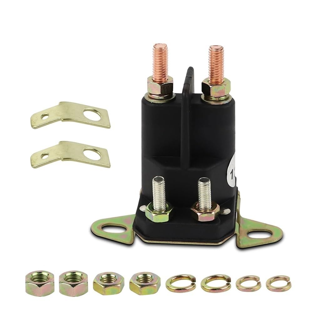 12 V Starter-Magnetrelaisschalter, 4 Anschlüsse, kompatibel mit Sears 740207 109081X 145673 Rasenmäher und ähnlichen Modellen von sDtESNB