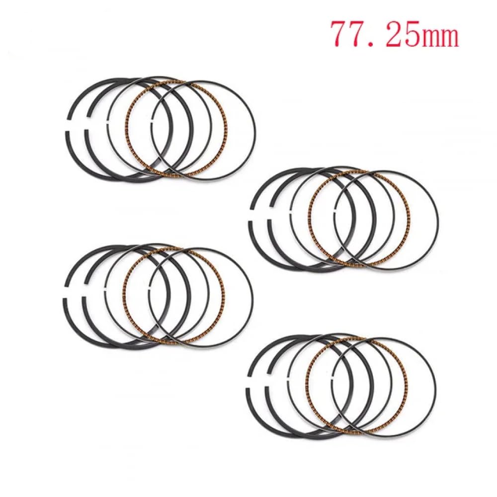 77 mm 77,25 mm 78 mm Motorrad-Kolbenringe kompatibel mit FZ1 Naked YZF-R1 R1 YZF1000 PZ50W RPZ50MP RT50FX PZ50FXW Phazer(4 Sets 77.25MM Rings) von sDtESNB