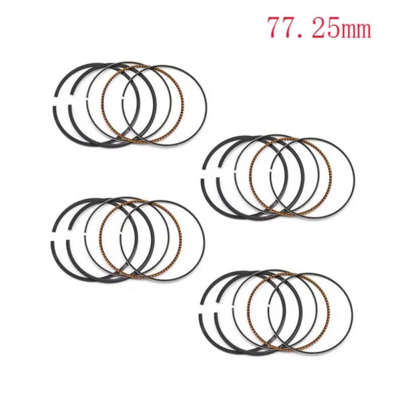 77 mm 77,25 mm 78 mm Motorrad-Kolbenringe kompatibel mit FZ1 Naked YZF-R1 R1 YZF1000 PZ50W RPZ50MP RT50FX PZ50FXW Phazer(4 Sets 77.25MM Rings) von sDtESNB