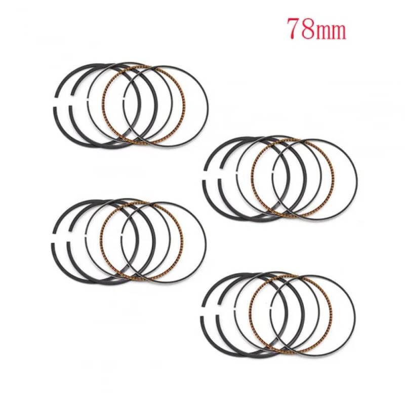 77 mm 77,25 mm 78 mm Motorrad-Kolbenringe kompatibel mit FZ1 Naked YZF-R1 R1 YZF1000 PZ50W RPZ50MP RT50FX PZ50FXW Phazer(4 Sets 78MM Rings) von sDtESNB