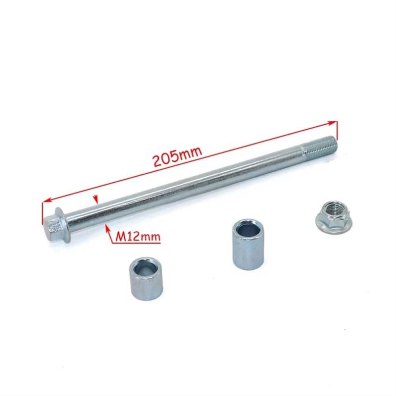 M12 Motorrad Vorder- und Hinterradnabe Achswellenhülse 12 mm 190 mm 210 mm 225 mm bis 260 mm kompatibel mit Trail Dirt Bikes Quad ATVs(205MM) von sDtESNB