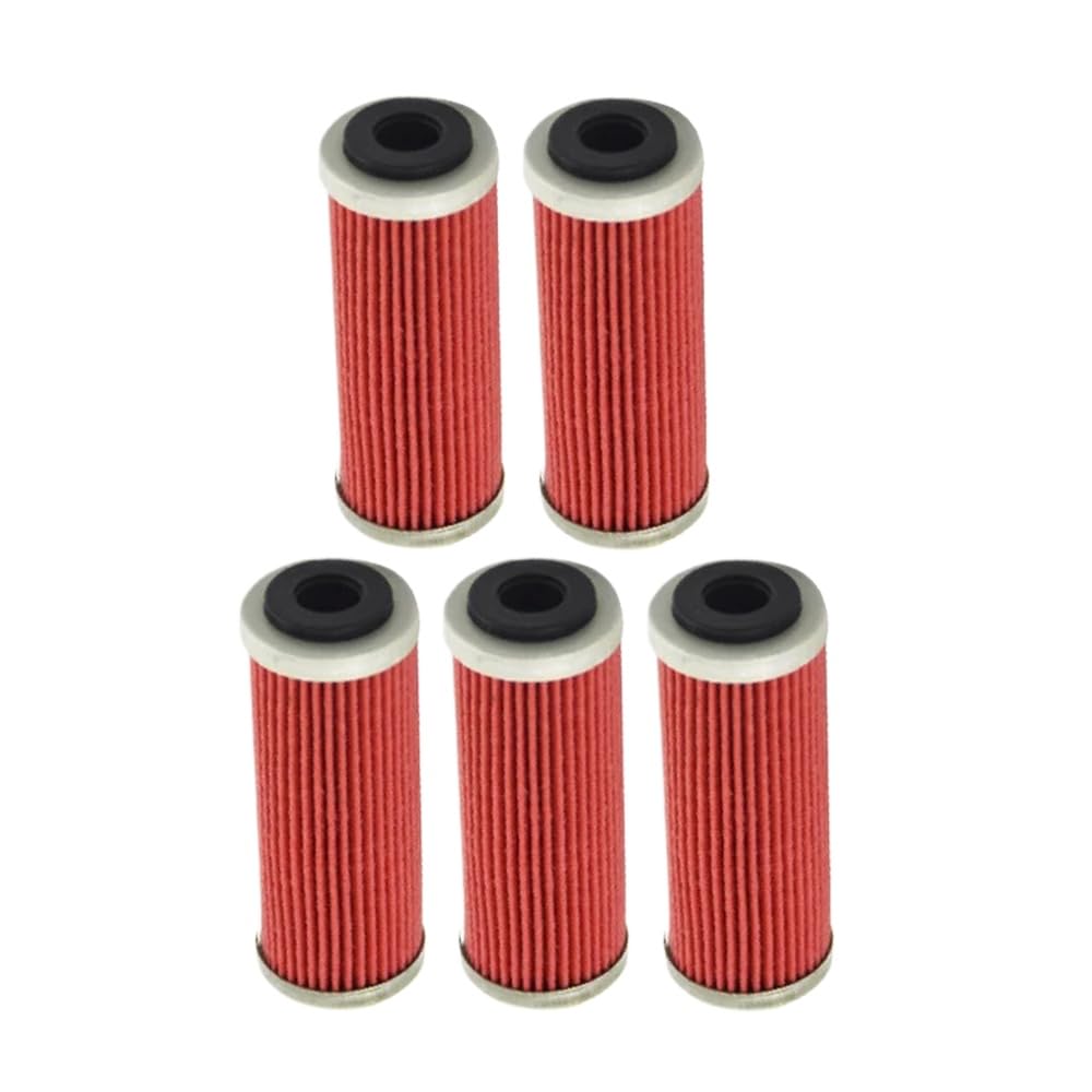 Motorrad-Ölfilter, kompatibel mit SX SXF SXS EXC EXC-F EXC-R XCF XCF-W XCW SMR 250 350 400 450 505 530 2007–2016, 2 oder 5 Stück(5 PCS) von sDtESNB