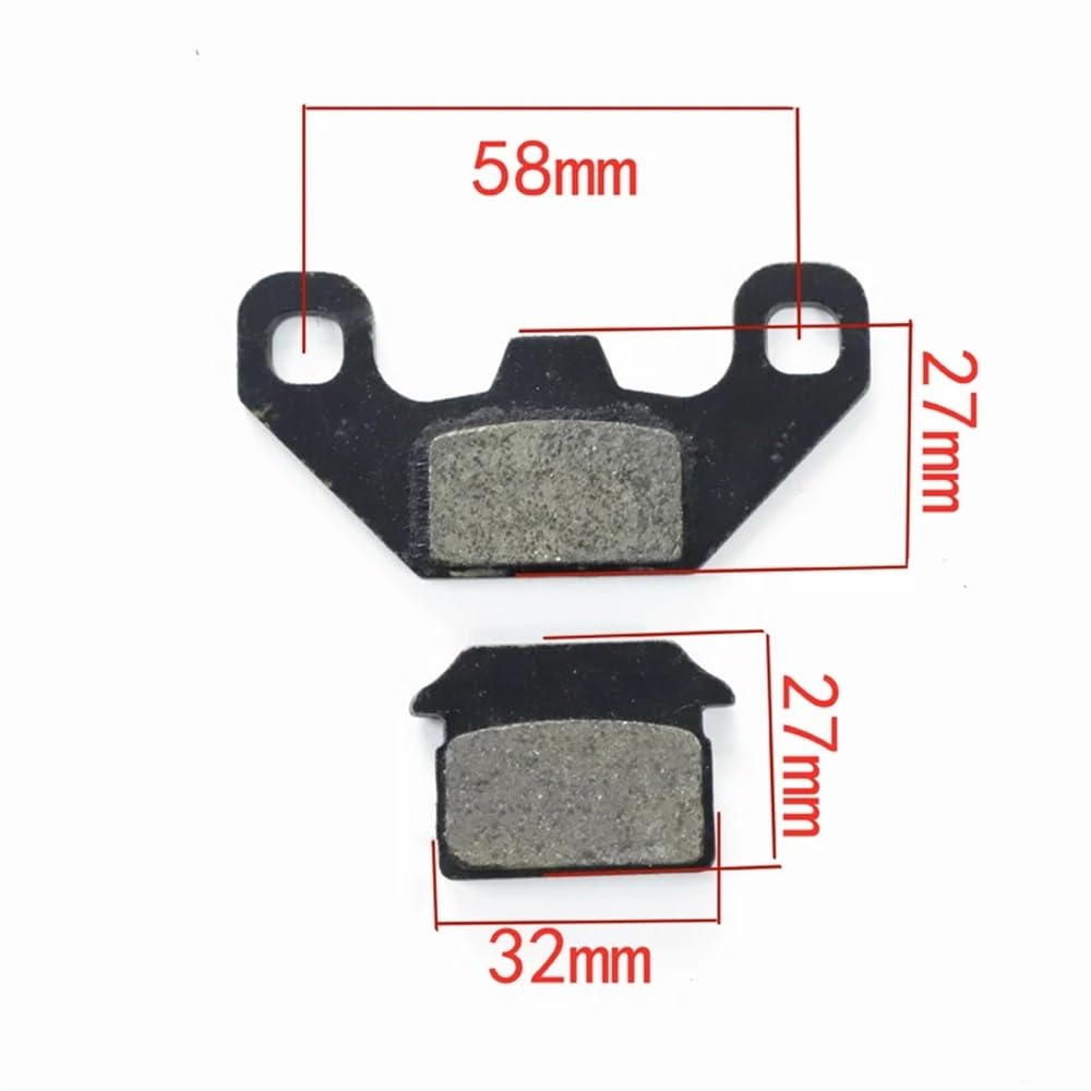 Vordere und hintere Scheibenbremsbeläge, kompatibel mit Einzelpumpen- und Doppelpumpen-Motorradbremsscheiben, 1 Paar(Style 1) von sDtESNB