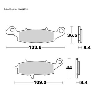 Saito Bremsbeläge Organisch Mit ABE Diverse Modelle von Saito