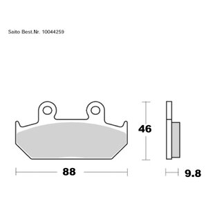 Saito Bremsbeläge Organisch Mit ABE Diverse Modelle von Saito