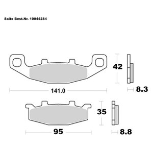 Saito Bremsbeläge Organisch Mit ABE Diverse Modelle von Saito