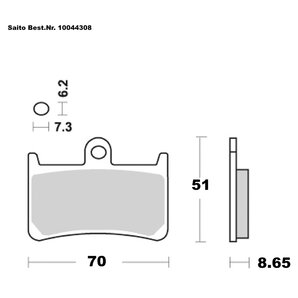 Saito Bremsbeläge Organisch Mit ABE Diverse Modelle von Saito