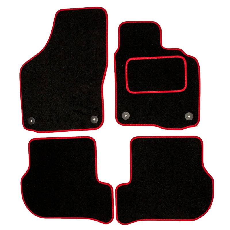 Sakura ss4594rd Auto Matten mit Treiber Seite Teppich Heel Pad, rotem Rand passt Mini (Nicht Clubman) R50/R53–06 von sakura