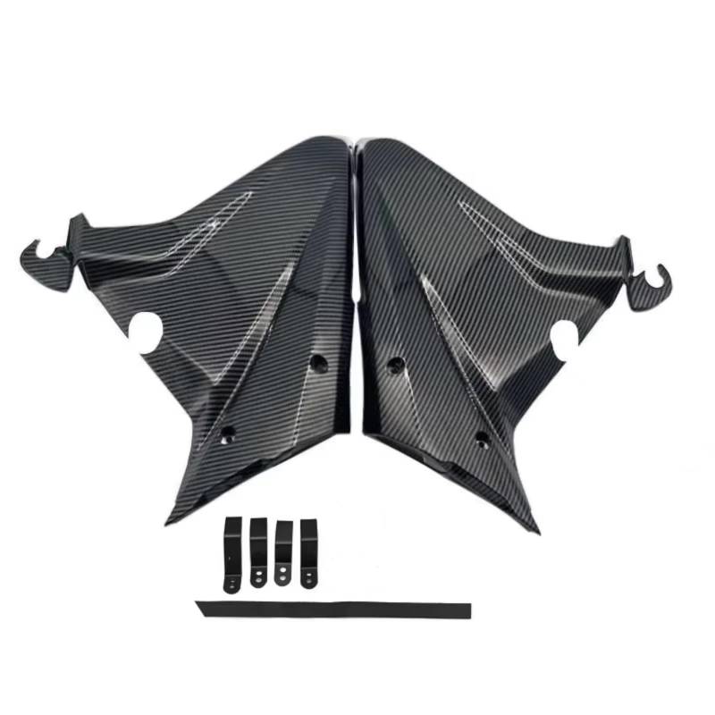 Motorrad Seitenspoiler Für CBR650R 2019 2020 2021 2022 2023 Motorrad Rahmen Spoiler Körper Seite Abdeckung Panel Rahmen Gugel Verkleidung Motorrad Zubehör(Carbon Fiber Look) von sanehou