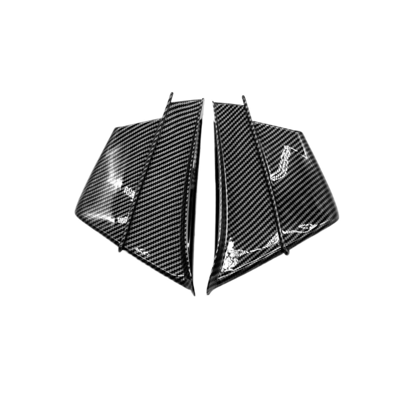 Motorrad Seitenspoiler Kompatibel Mit Ducati Für Panigale Für V4S/R 2018 2019 2020 2021 Motorrad-Frontverkleidung Seitliche Winglets Luftabweiser Mattschwarze Seitenabdeckung(Carbon Fiber Look) von sanehou