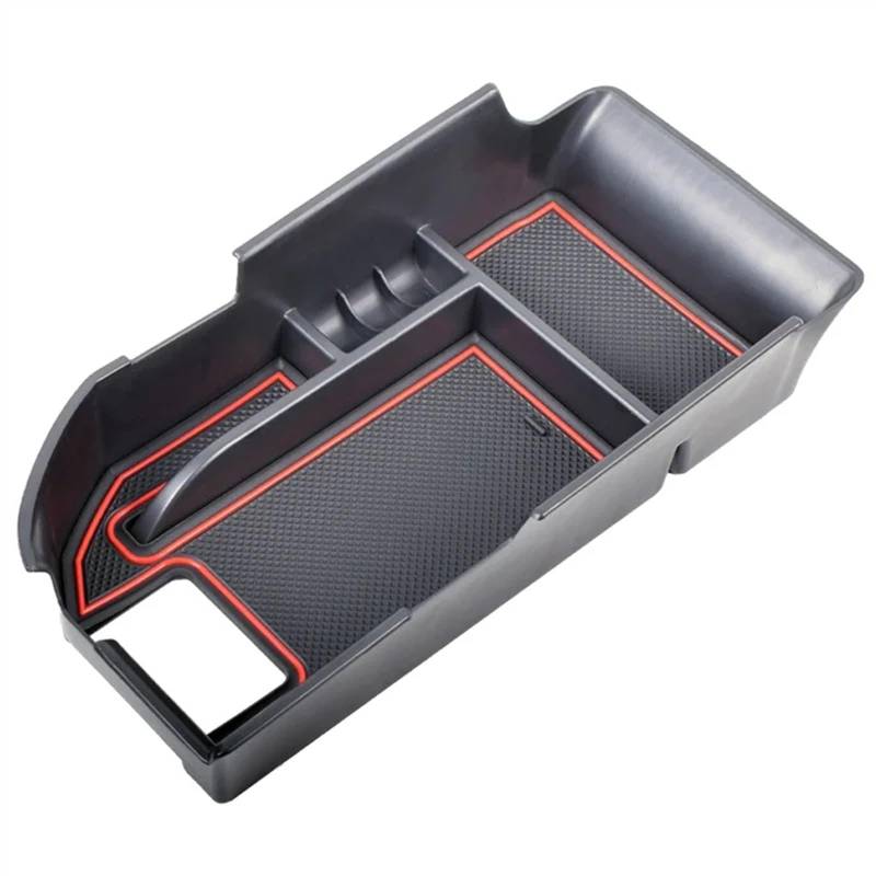 sanehou Armlehnen Aufbewahrungsbox Kompatibel Mit Toyota Für Camry XLE XSE 2018 2019 2020 2021 2022 2023 Auto-Armlehnen-Aufbewahrungsbox Center Console Organizer Tray Container(Red) von sanehou