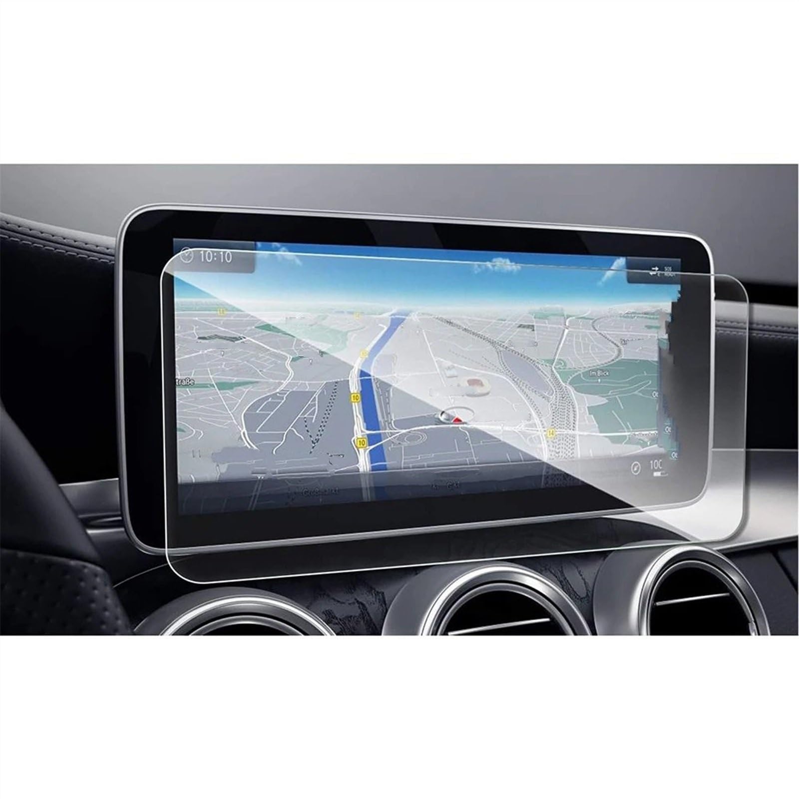 sanehou Auto Navigation Schutzfolie Kompatibel Mit Benz Für Classe C W205 2019 2020 2021 2022 10, 25 Zoll Auto Innen Armaturenbrett Schutzfolie Gehärtetem Glas Schutzfolie von sanehou